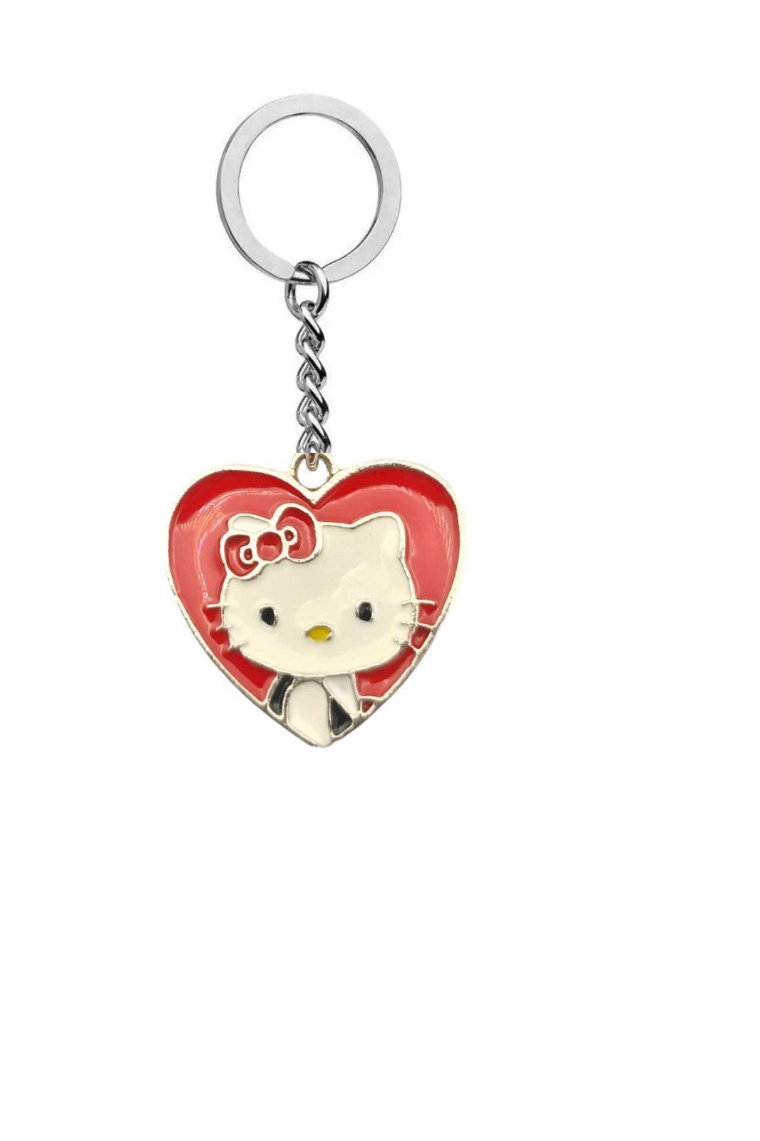 Hello Kitty Kalp Anahtarlık Genç Kız Anahtarlık Hediyelik