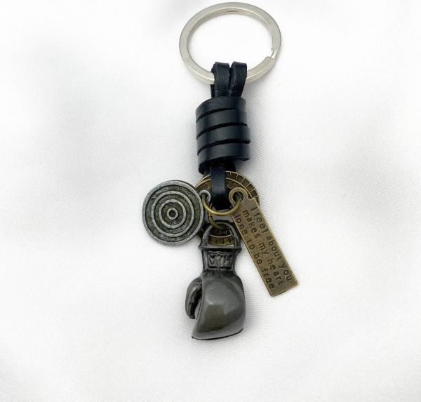 Boks Eldiveni Metal Deri Anahtarlık