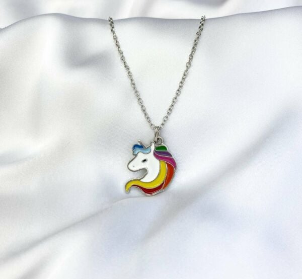 Unicorn Renkli Kolye
