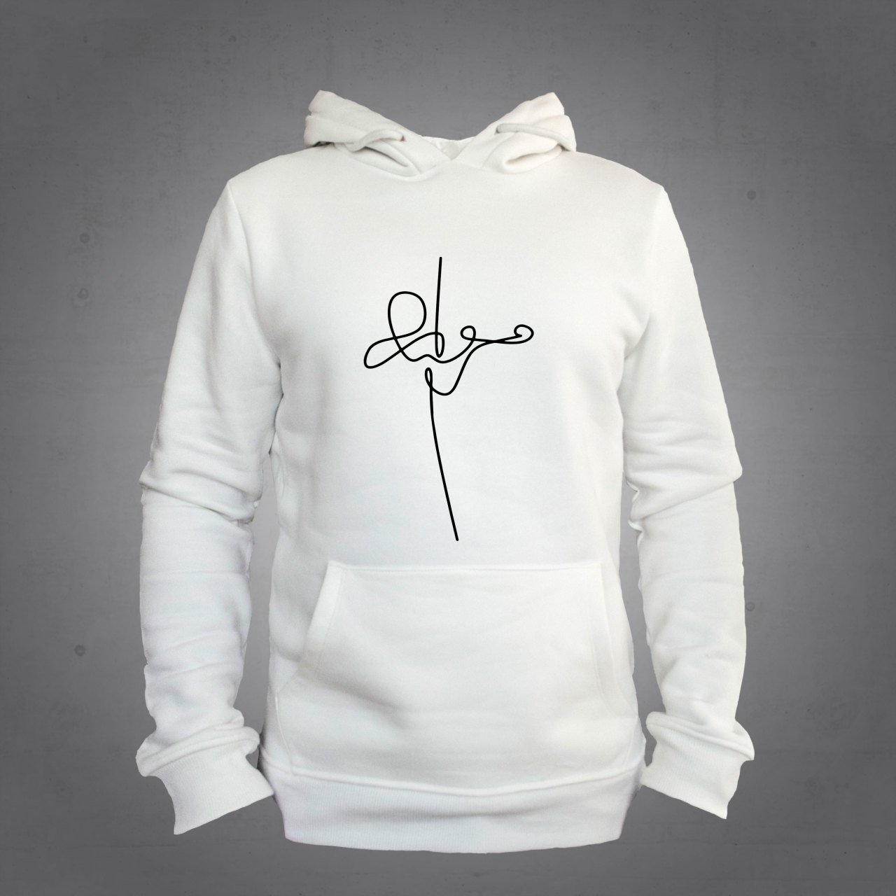 Keman Kapüşonlu Sweatshirt Hoodie Ekru