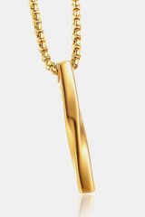 BURGU ÇELİK PASLANMAZ GOLD ÇELİK ERKEK KOLYE ZİNCİR