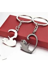 Kedi Anahtarlıklık Best Friends Çift Sevgili Anahtarlık 2 li