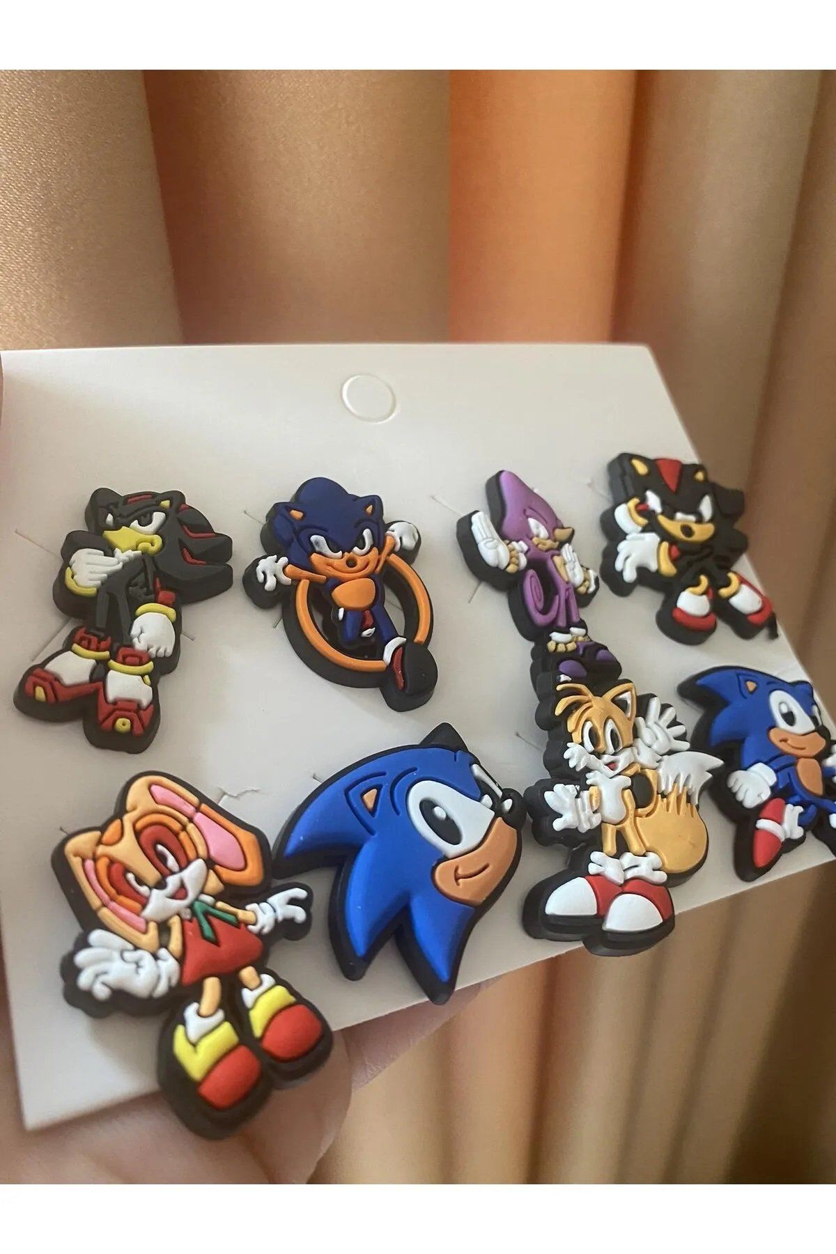 Kirpi Sonic Terlik Süsü Cross Terlik Jibbitz Terlik Aksesuarı 8 Adet