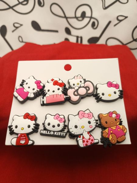 Hello Kitty Terlik Süsü Jibbitz Aksesuarı 8 Adet Hediyelik Aksesuar