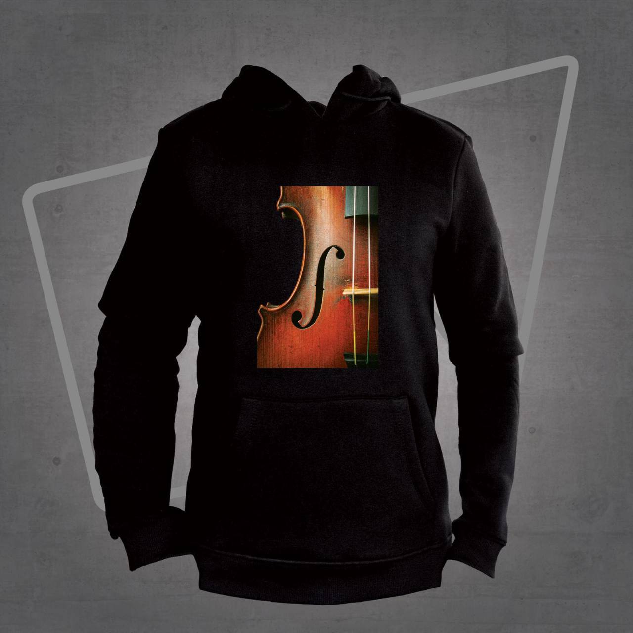 Keman Kapüşonlu Sweatshirt Hoodie Black