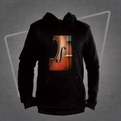 Keman Kapüşonlu Sweatshirt Hoodie Black