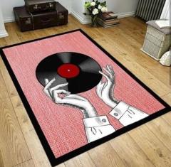 Dj Plak Desen Halı