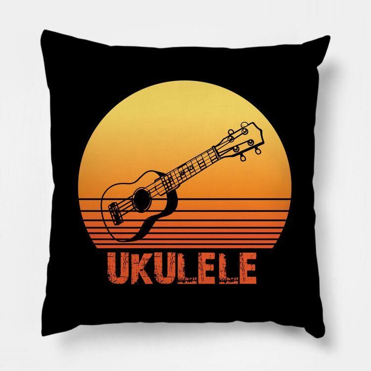 Ukulel Gitar Yastık Kılıfı Kırlent