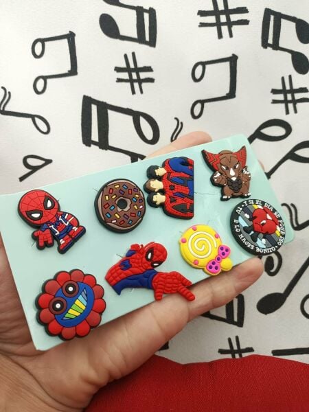 Spiderman Örümcek Adam Terlik Süsü Jibbitz Aksesuarı 8 Adet