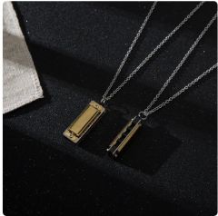 Gerçek Kullanılabilir Mızıka Kolye Gold