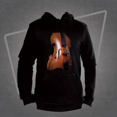Keman Kapüşonlu Sweatshirt Hoodie Black L