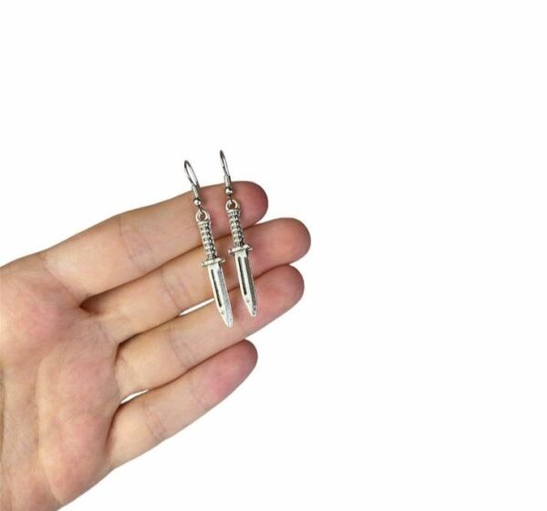 Hançer / Bıçak Figürlü Unisex Küpe