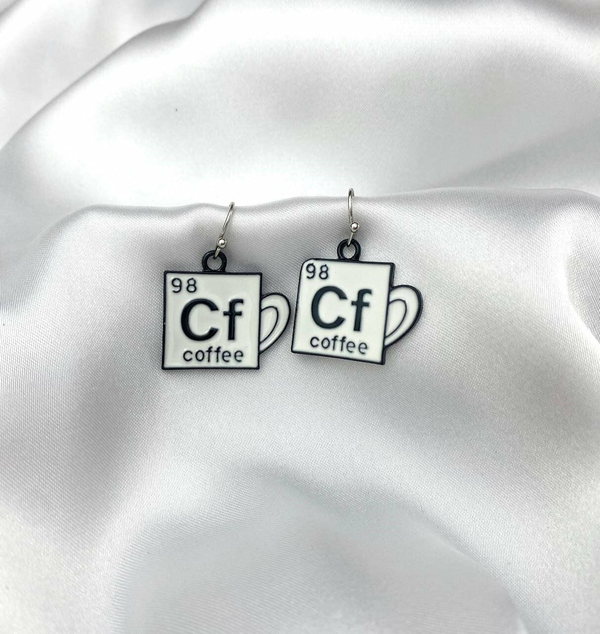 Kahve Coffee Yazılı Kupa Küpe