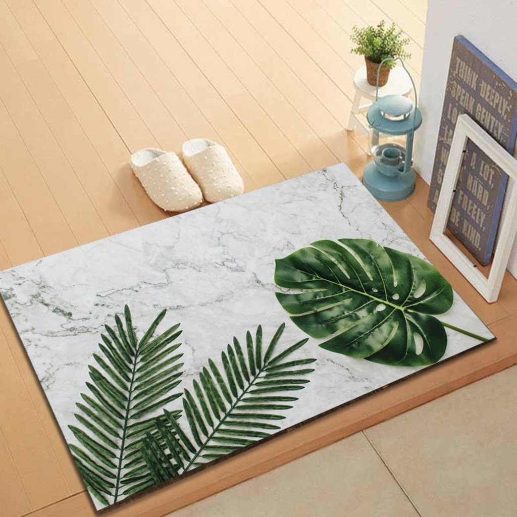 Yaprak Desen Kapı Önü,Banyo-Mutfak Paspası İsimli