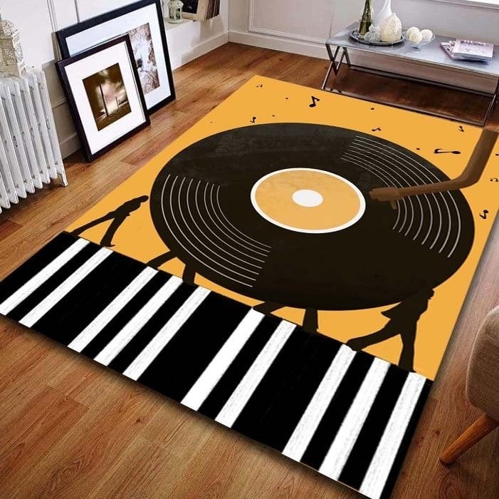Plak Beatles Piyano Nota Halı