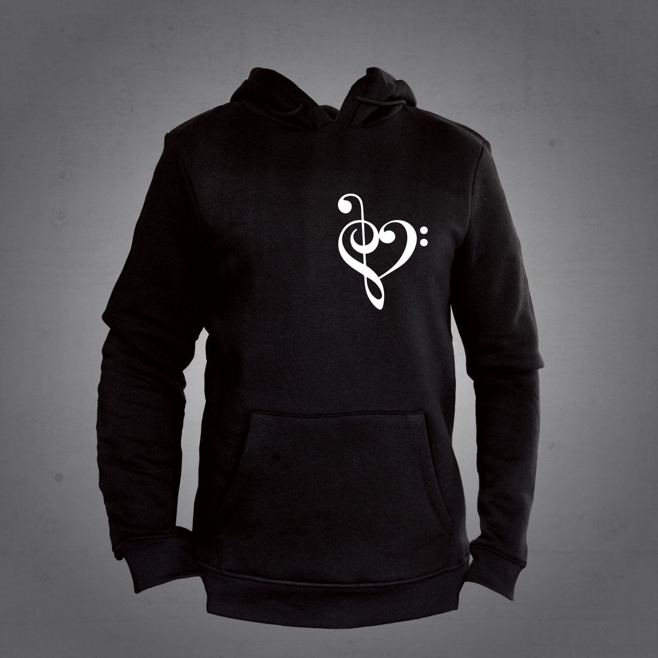 Fa Anahtar Kalp Kapüşonlu Sweatshirt Hoodie L