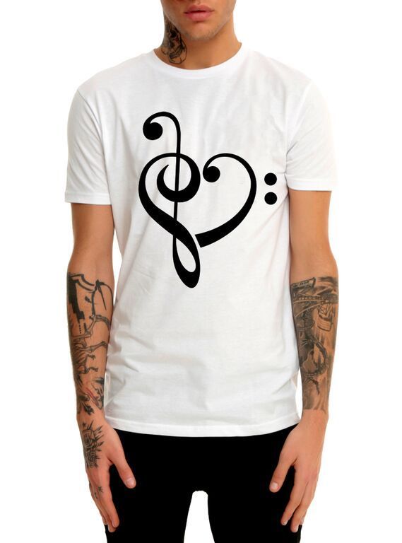 Fa Anahtarı Kalp Erkek Tshirt