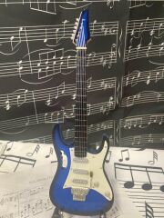 Elektro Gitar Mavi El Yapımı Biblo Minyatür 25 cm