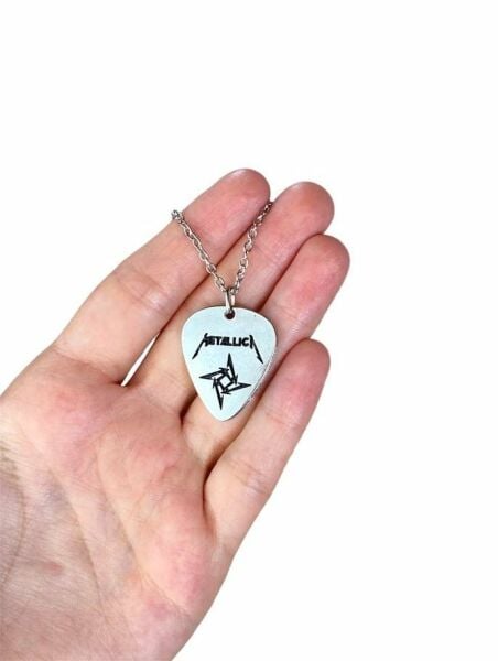Metallica Rock Müzik Grubu Pena Kolye - Gümüş Kaplama ve Kaliteli Tasarım