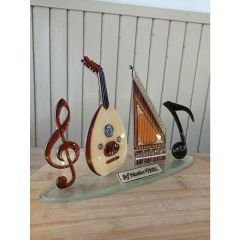 Ud Kanun Nota Cam Sol Anahtar Cam Biblo Hediyelik