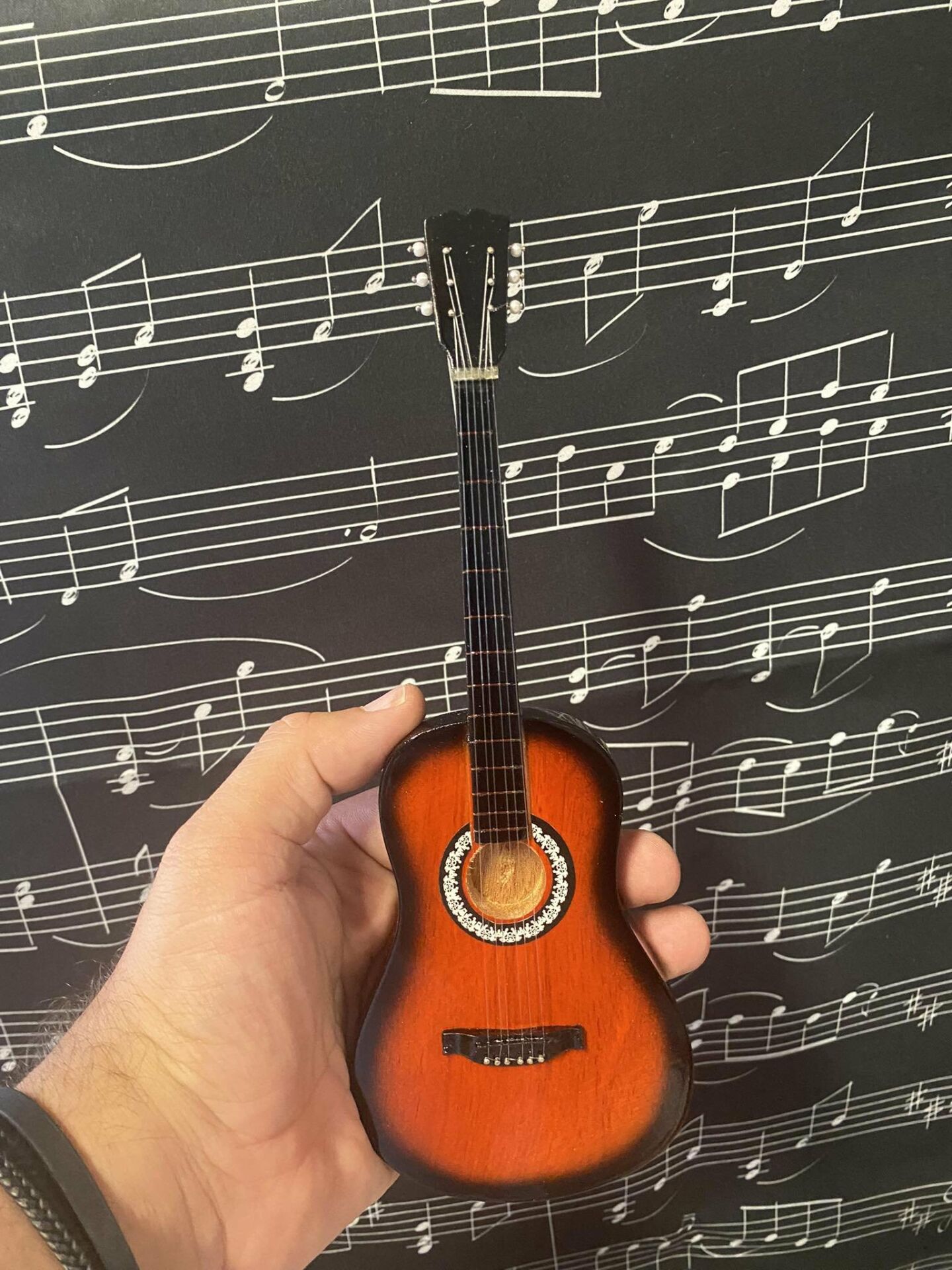Minyatür Gitar Klasik Gitar Jwın Lanas Type Klasik Gitar Biblo 25 cm