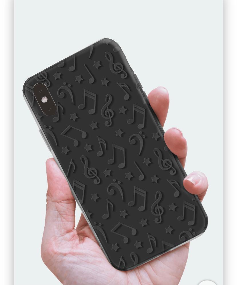 Siyah Notalar  iPhone Telefon Kılıfı