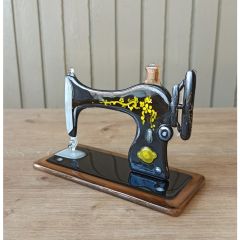Dikiş Makinesi Cam Hediyelik Biblo 14cm