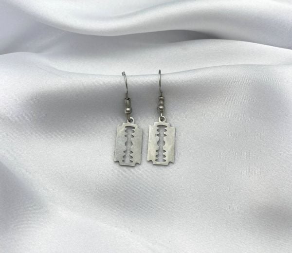 Jilet  Figürlü Tıraş Bıçağı Unisex Küpe