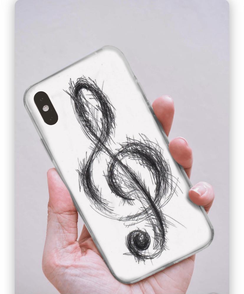 Siyah Sol Anahtar Samsung Telefon Kılıfı