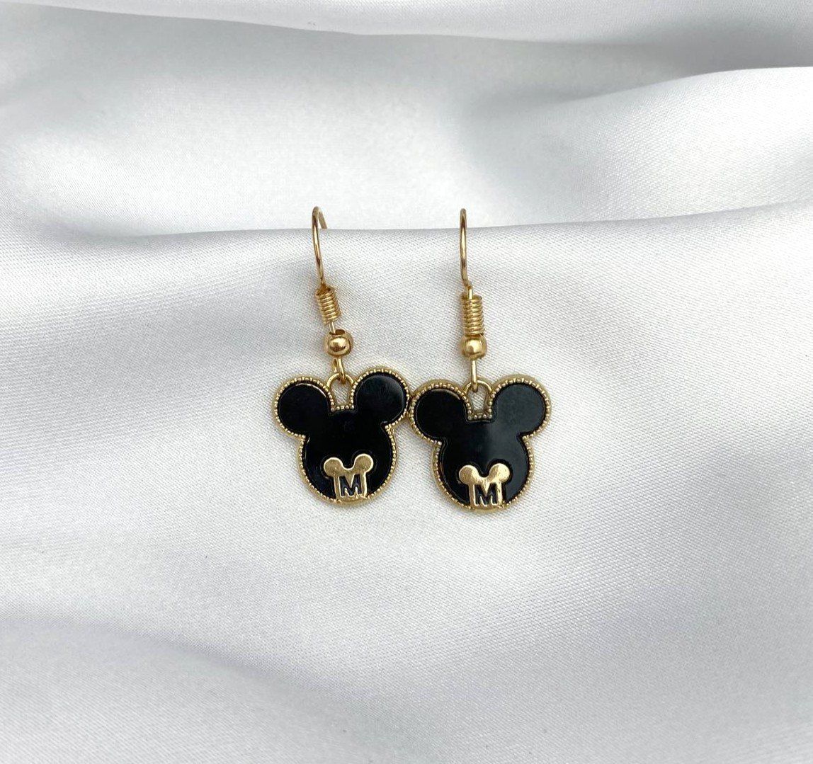 Mickey Mouse Başı Figürlü Çizgi Kahramanlar Küpe