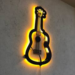Klasik Gitar Duvar Dekoru Işıklı 50x100cm