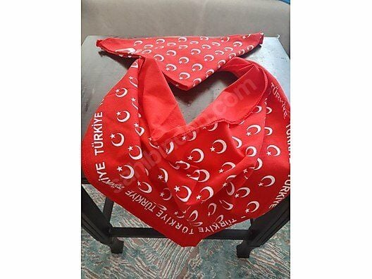 Kırmızı Türk bayrağı Ay Yıldız Fular Bandana 23 Nisan 29 Ekim, 30 Ağustos, 19 Mayıs Atam İzindeyiz