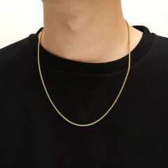 Arnavut Zinciri Örme Erkek Çelik Kolye Zincir 2,5mm 60CM