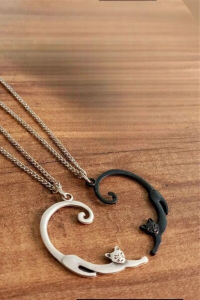 Best Friends Yin Yang Kedili Kolye Kalp Sevgili Çift İkili Arkadaş Kolyesi Punk Stil Wrap