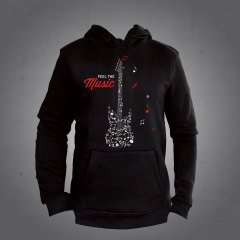 Gitar Notalar  Kapüşonlu Sweatshirt Hoodie L