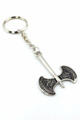 Savaşçı Viking Balta Eskitme Metal Anahtarlık