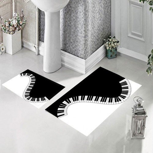 Piyano Müzik Banyo Paspas 2 li