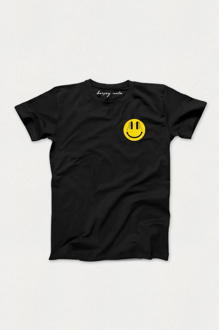 Smile Siyah T-Shirt L