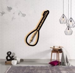 Bağlama Saz Duvar Dekoru Işıklı 50x100cm