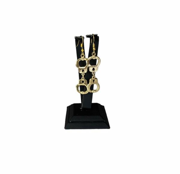 Gold Kelepçe Figürlü Polis Küpe