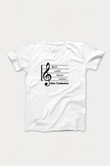 Müzik Seslerle Düşünme Sanatıdır Beyaz Tshirt Unisex