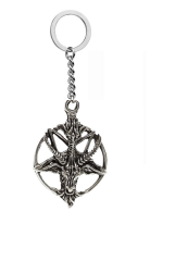 Ters Pentagram Keçi Kafası Anahtarlık