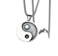 Yin Yang Paslanmaz Çelik Kolye