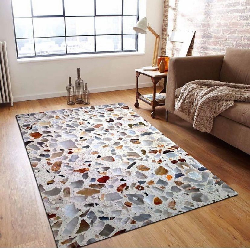 Mermer Desen Sanatsal Halı 100x150