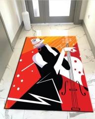 Çello Çalan Kadın Halı 100x150