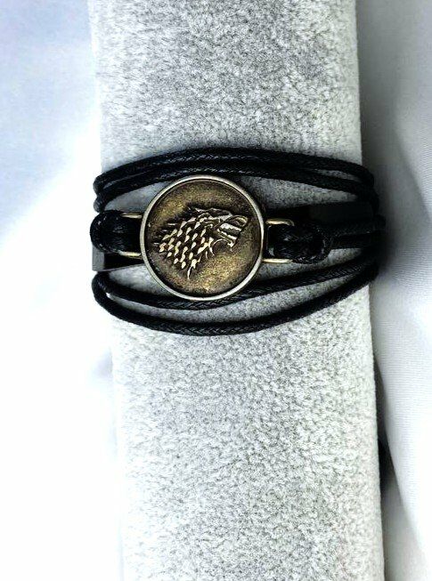 Game Of Thrones Kurt Unisex Bronz Eskitme Bileklik Ayarlanabilir İp