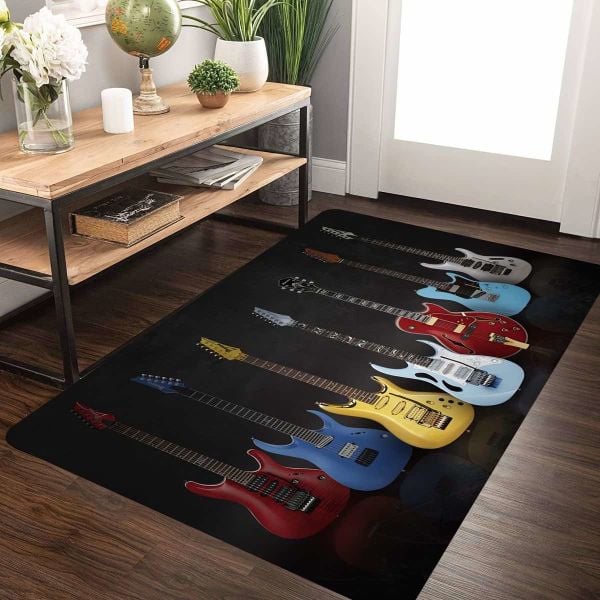 Gitar Desen Çoklu Gitar Halı