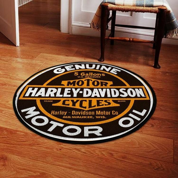 Harley Davidson Motor Genuine Yuvarlak Halı