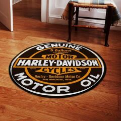 Harley Davidson Motor Genuine Yuvarlak Halı