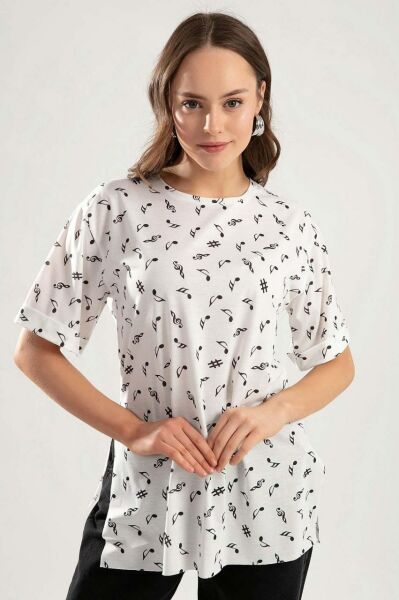 Herşey Nota Sol Anahtar Kalp T-Shirt